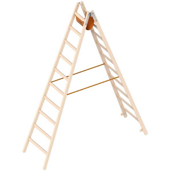 LE HOLZ-STEHLEITER 2X10 SPROSSEN