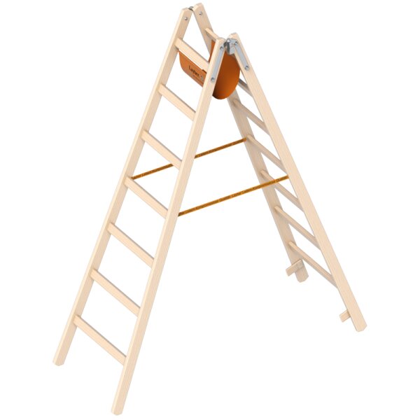 LE HOLZ-STEHLEITER 2X7 SPROSSEN