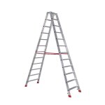 Alu-Stufenstehleiter Nr. 30577 - 2 x 12 Stufen, L&auml;nge 3 m