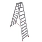 Alu-Stufenstehleiter Nr. 30577 - 2 x 12 Stufen, L&auml;nge 3 m