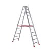 Alu-Stufenstehleiter Nr. 30577 - 2 x 12 Stufen, Länge 3 m