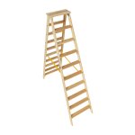 Holz-Stufenstehleiter Nr. 10503 - 2 x 10 Stufen, L&auml;nge 2,4 m