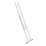 Alu-Schiebeleiter 2-teilig Nr. 302 - 2 x 10 Sprossen, max. L&auml;nge 4,95 m