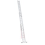 Alu-Mehrzweckleiter 3-teilig Nr. 307 - 3 x 10 Sprossen. L&auml;nge 2,95m bis 7,15 m, max. AH 7,80m