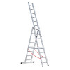 Alu-Mehrzweckleiter 3-teilig Nr. 307 - 3 x 8 Sprossen, max. Länge 5,78 m