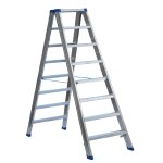 Stufenstehleiter beidseitig begehbar (Höhe 170cm)