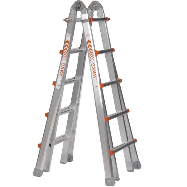 WAKÜ 102 - Teleskopleiter 4-teilig, 4x5 Sprossen...