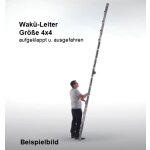 WAK&Uuml; 100 - Teleskopleiter 4-teilig, 4x3 Sprossen (1,01m - 3,08m) - bei Vorkasse 357,93 &euro;