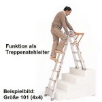 WAK&Uuml; 100 - Teleskopleiter 4-teilig, 4x3 Sprossen (1,01m - 3,08m) - bei Vorkasse 357,93 &euro;