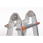 WAK&Uuml; 100 - Teleskopleiter 4-teilig, 4x3 Sprossen (1,01m - 3,08m) - bei Vorkasse 357,93 &euro;