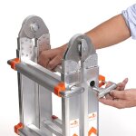 WAK&Uuml; 100 - Teleskopleiter 4-teilig, 4x3 Sprossen (1,01m - 3,08m) - bei Vorkasse 357,93 &euro;