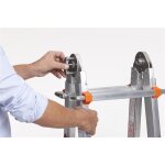 WAK&Uuml; 100 - Teleskopleiter 4-teilig, 4x3 Sprossen (1,01m - 3,08m) - bei Vorkasse 357,93 &euro;