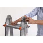 WAK&Uuml; 100 - Teleskopleiter 4-teilig, 4x3 Sprossen (1,01m - 3,08m) - bei Vorkasse 357,93 &euro;