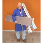 WAK&Uuml; 100 - Teleskopleiter 4-teilig, 4x3 Sprossen (1,01m - 3,08m) - bei Vorkasse 357,93 &euro;