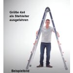 WAK&Uuml; 100 - Teleskopleiter 4-teilig, 4x3 Sprossen (1,01m - 3,08m) - bei Vorkasse 357,93 &euro;