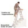 WAKÜ 100 - Teleskopleiter 4-teilig, 4x3 Sprossen (1,01m - 3,08m) - bei Vorkasse 357,93 €