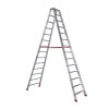 Alu-Stufenstehleiter Nr. 30577 - 2 x 14 Stufen, Länge 3,5 m