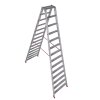 Alu-Stufenstehleiter Nr. 30577 - 2 x 14 Stufen, Länge 3,5 m