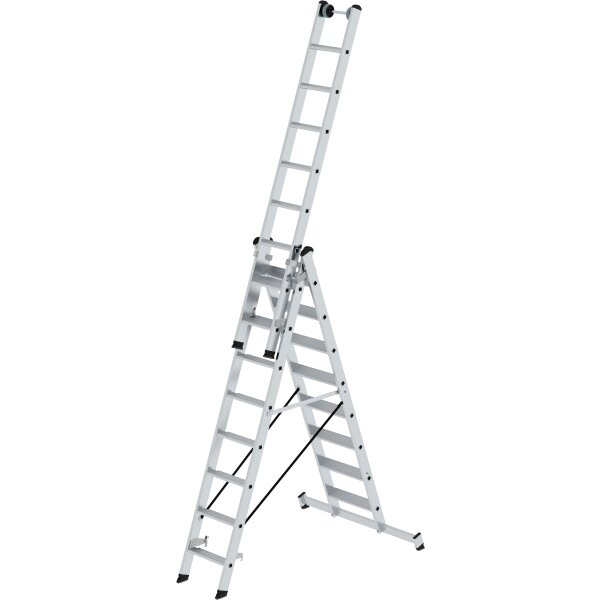 Stufen-Mehrzweckleiter 3-teilig mit nivello®-Traverse 3x8 Stufen