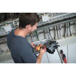 Plattformleiter GFK/Alu klappbar und fahrbar mit GFK-Handlauf 5 Stufen (AH 3,15m)