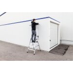 Klapptritt beidseitig begehbar Alu natur 4 Stufen, Plattformh&ouml;he 99 cm