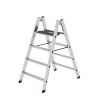 Klapptritt beidseitig begehbar Alu natur 4 Stufen, Plattformhöhe 99 cm