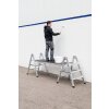 Klapptritt beidseitig begehbar Alu natur 4 Stufen, Plattformhöhe 99 cm