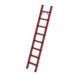 Stufen-Anlegeleiter GFK ohne Traverse 8 Stufen...