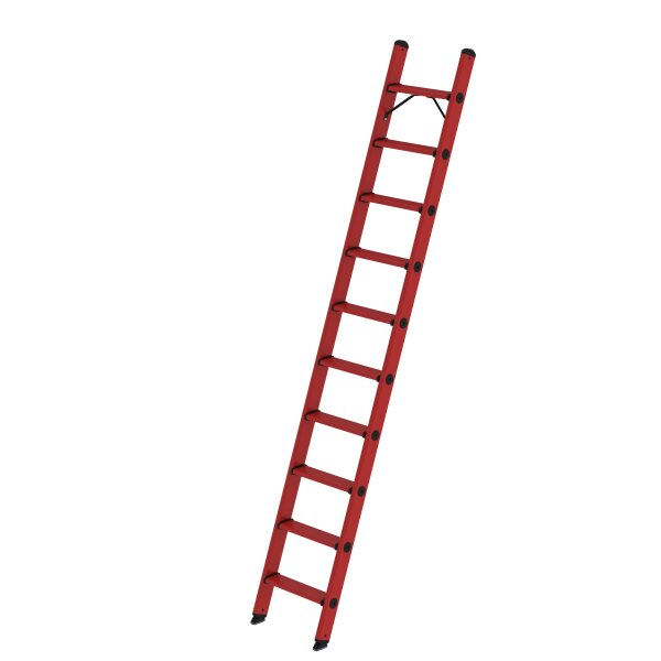 Stufen-Anlegeleiter GFK ohne Traverse 10 Stufen (Länge 2,67m)