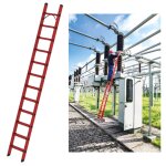 Stufen-Anlegeleiter GFK ohne Traverse 12 Stufen...