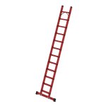 Stufen-Anlegeleiter GFK mit Traverse 12 Stufen...