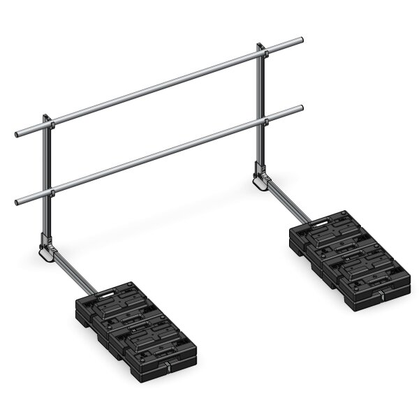 Ausstiegsgeländer seitlich 2000 mm mit Ballast