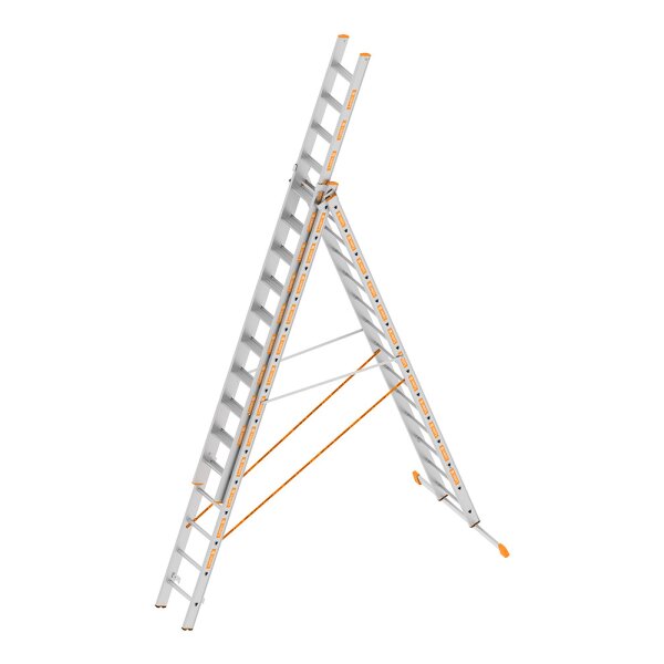 Allzweckleiter 3-teilig mit Stufen TOPIC 1041, Größe 3x14