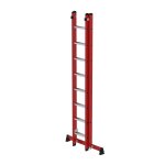 Sprossen-Schiebeleiter 2-teilig GFK/Alu mit nivello&reg;-Traverse 2x8 Sprossen (L&auml;nge 2,45m bis 4,20m)
