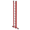 Sprossen-Schiebeleiter 2-teilig GFK/Alu mit nivello®-Traverse 2x10 Sprossen