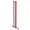 Sprossen-Schiebeleiter 2-teilig GFK/Alu mit nivello®-Traverse 2x12 Sprossen (Länge  3,60m bis 6,10m)