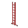 Sprossen-Schiebeleiter 2-teilig GFK mit nivello® Traverse 2x8 Sprossen (AH 5,20m)