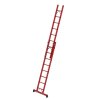 Sprossen-Schiebeleiter 2-teilig GFK mit nivello® Traverse 2x8 Sprossen (AH 5,20m)