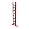 Sprossen-Schiebeleiter 2-teilig GFK mit nivello® Traverse 2x12 Sprosse (AH 7,40m)