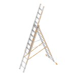 Allzweckleiter 3-teilig mit Stufen